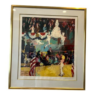1961 Leroy Neiman's Painting President Kennedy's Party For Sale