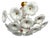 White Vintage White Murano Style Floral Chandelier | Italian Art Deco Ceiling Light | 1980s Glass Flower Lighting For Sale - Image 8 of 17