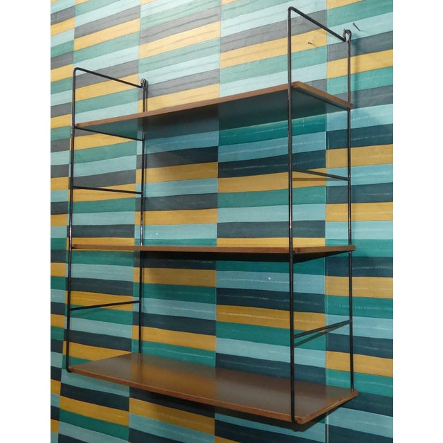 Black Mid-Century Modern String Shelves in Formica and Black Ladders, 1960s For Sale - Image 8 of 12