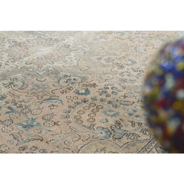 1970s Vintage Persian Handmade Wool Orange Area Rug For Sale - Image 4 of 11