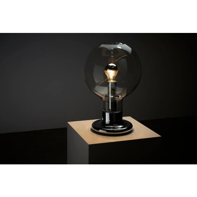 Space Age Glass Sphere Table Lamp attributed to Cosack, 1960s For Sale - Image 3 of 8