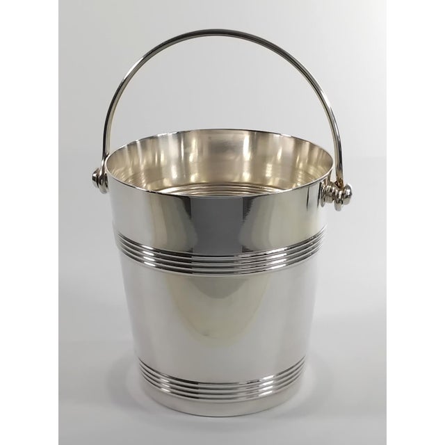 Christofle "Biarritz" model champagne cooler and ice bucket. The Biarritz model was part of Christofle's Gallia collection...