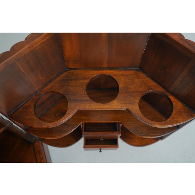 Theodore Alexander Theodore Alexander Leather Bookspline Bar Lamp Table For Sale - Image 4 of 12
