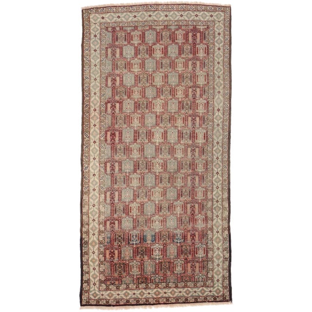 Antique Persian Azerbaijan Gallery Rug - 4'10 X 09'08 For Sale - Image 9 of 9