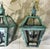 Pair of Vintage Square Handcrafted Copper Hanging Lanterns For Sale - Image 11 of 12