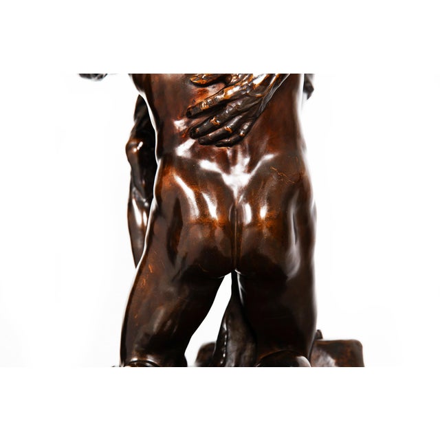 Rare French Bronze Sculpture “Return of Prodigal Son” by Ernest Dubois For Sale - Image 13 of 18
