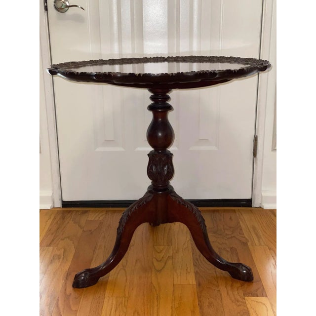 Antique Chippendale Round Table With Fold-Down Top For Sale - Image 13 of 13