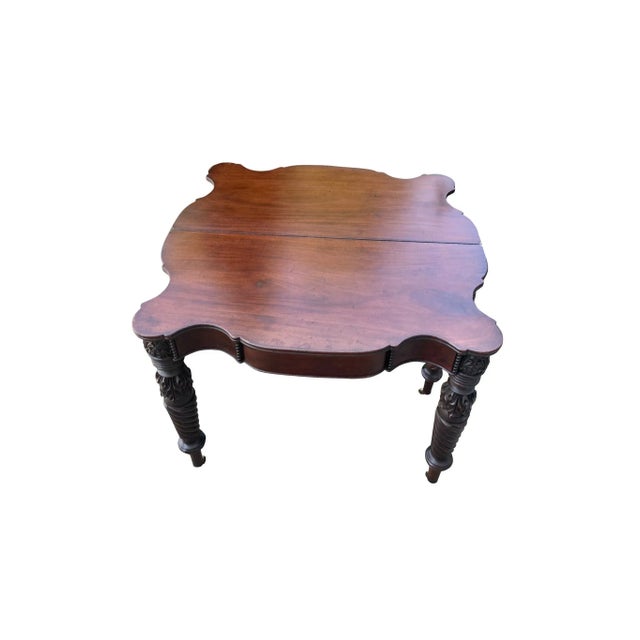 Brown Near-Pair Set of American Federal Card Tables For Sale - Image 8 of 13