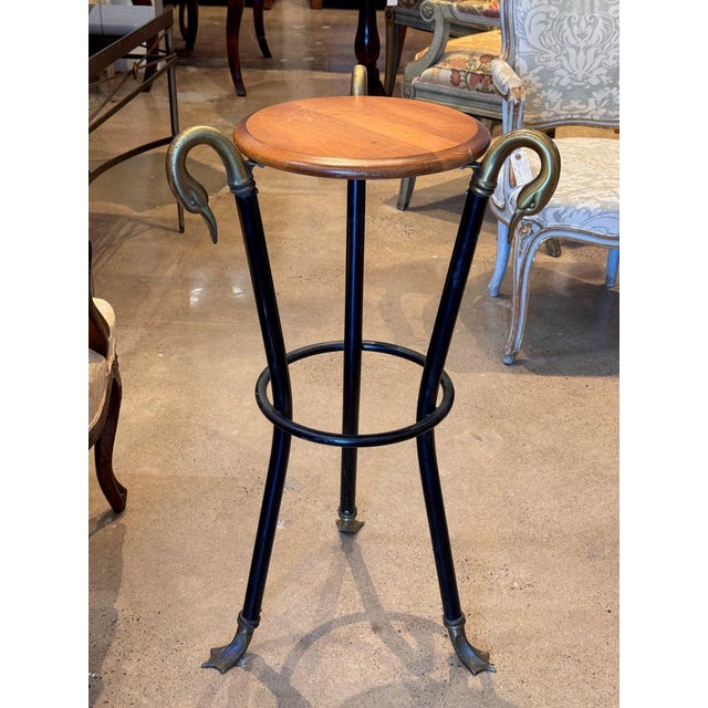 Wood Swan Head Plant Stand For Sale - Image 7 of 8