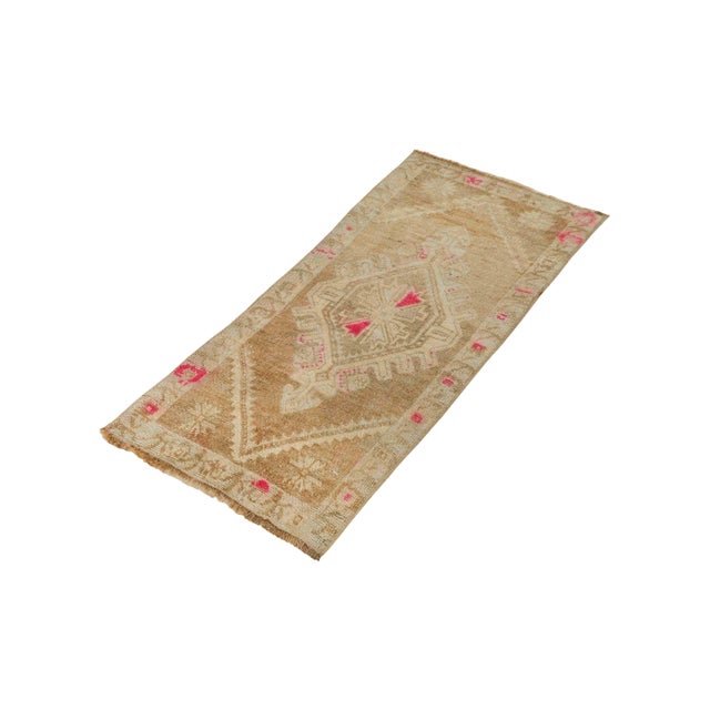 Vintage Handknotted decorative mini rug from Kars region of Turkey. Approximately 45-55 years old. In very good condition.