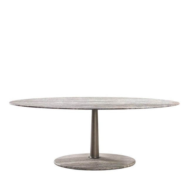 Arnold Round Green Cipollino Marble Dining Table by Paolo Rizzato For Sale - Image 6 of 6