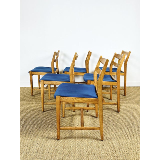 1960s Vintage Scandinavian Oak Chairs, 1960, Set of 6 For Sale - Image 5 of 15