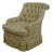 Hickory Chair Co Quality Damask Upholstered Swivel Club Chair For Sale