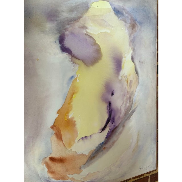1960s Large Abstract on Canvas by Edith A. Smith (Virginia) For Sale - Image 5 of 9