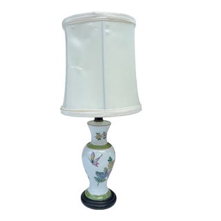 Small 1970s Ceramic Lamp With Butterfly Details For Sale