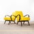 Vintage Lounge Chair in Mustard by Jaroslav Smidek, 1950s For Sale - Image 9 of 9
