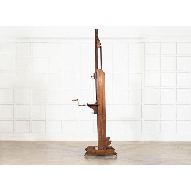 Wood Large English Oak Artists Easel, 1920 For Sale - Image 7 of 15