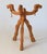 Vintage hand carved wood camel folding table base. No makers mark. Overall age wear to wood. Pictured. Functions as should.