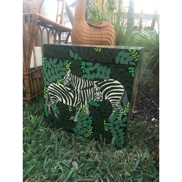 1980s Green Painted Lacquered Animal Box For Sale - Image 11 of 13