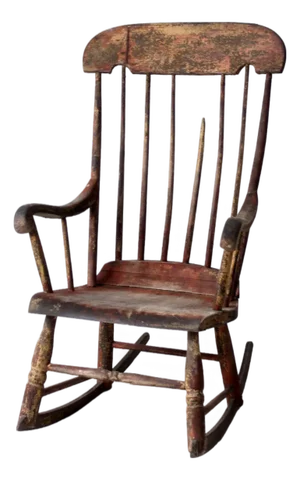 Antique American Windsor Rocking Chair Primitive
