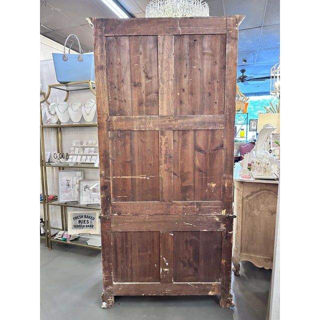 Painted French Louis Philippe Notary Cabinet For Sale - Image 9 of 10