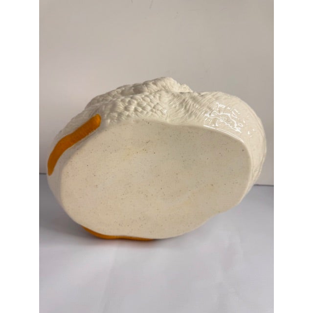 Vintage Ceramic Swan Soup Tureen With Coordinating Ladle – Cream Speckled Glaze, Cottage Farmhouse Serveware For Sale - Image 12 of 18