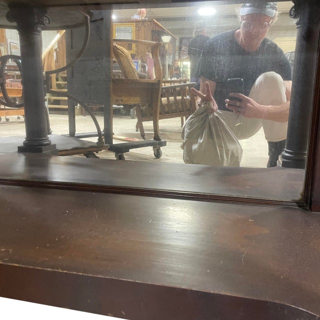 Antique Empire (Mid-Late 1800s) Sideboard With Mirrored Underside For Sale In New York - Image 6 of 11