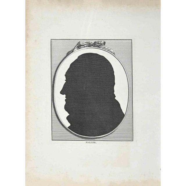 Silhouette is an original artwork realized by Thomas Holloway (1748 - 1827). Original Etching from J.C. Lavater's "Essays...