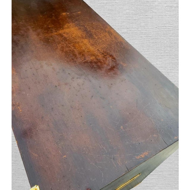 Vintage Campaign Hide Away Twin Size Murphy Bed Cabinet For Sale - Image 11 of 18