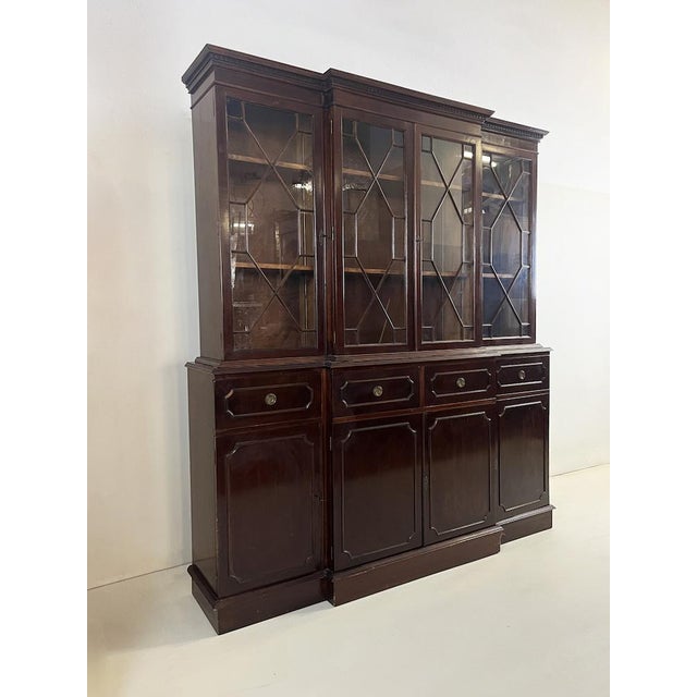 Dark Walnut Display Cabinet, 1900s For Sale - Image 10 of 10