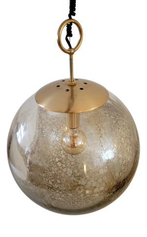 Smoked Murano Glass Bubble Globe from La Murrina, 1970s