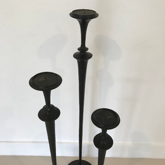 Wrought Iron Candle Holders Set of 3 Chairish