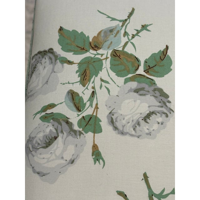 Vintage Iron Foot Stool With Colefax and Fowler “Bowood” Cotton Chintz Upholstered Cushion For Sale - Image 9 of 17