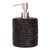 Artifacts Rattan Stainless Steel Polished Finish Soap Pump Dispenser in Black For Sale