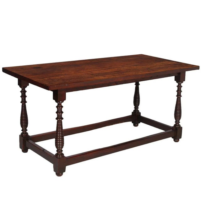 17th Century Renaissance Italian Solid Oak Table For Sale - Image 6 of 6