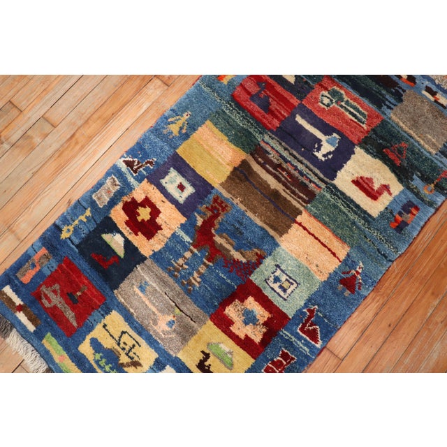 Tribal Persian Gabbeh Rug For Sale - Image 17 of 18