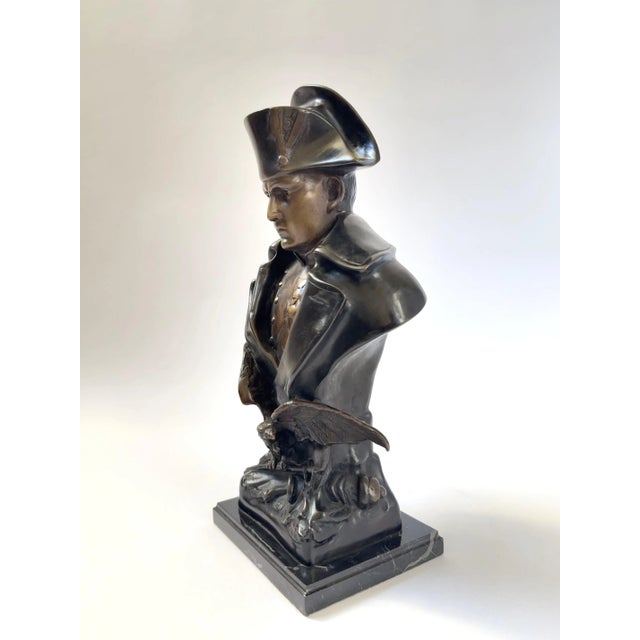 Rustic European Napoleon Bronze Bust, Signed Ruffony For Sale - Image 3 of 7