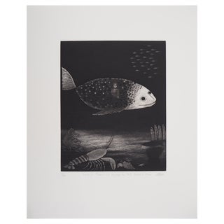 Richard Davies, In the Fish, the Voyage of the Toy Soldier, Original Etching For Sale