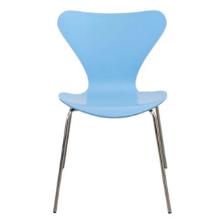 Light Blue Series 7 3107 Chair by Arne Jacobsen for Fritz Hansen For Sale
