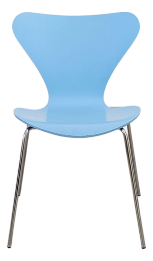 Light Blue Series 7 3107 Chair by Arne Jacobsen for Fritz Hansen