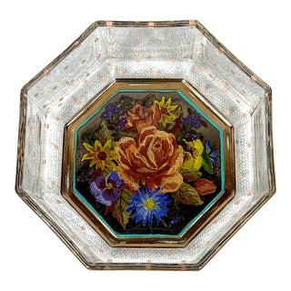 Vintage MacKenzie-Childs Glass Bowl For Sale