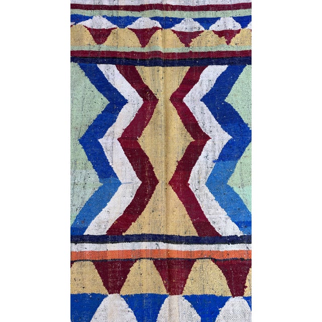 Textile Kilim Boucherouite Rug - 4'2" X 7'7" Ft For Sale - Image 7 of 9