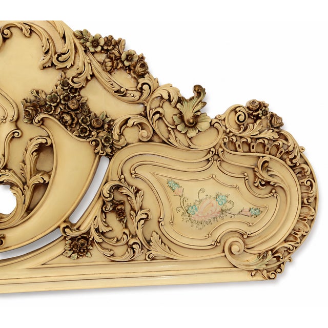 Italian Antique Rococo Baroque King Size Headboard For Sale In Tampa - Image 6 of 8