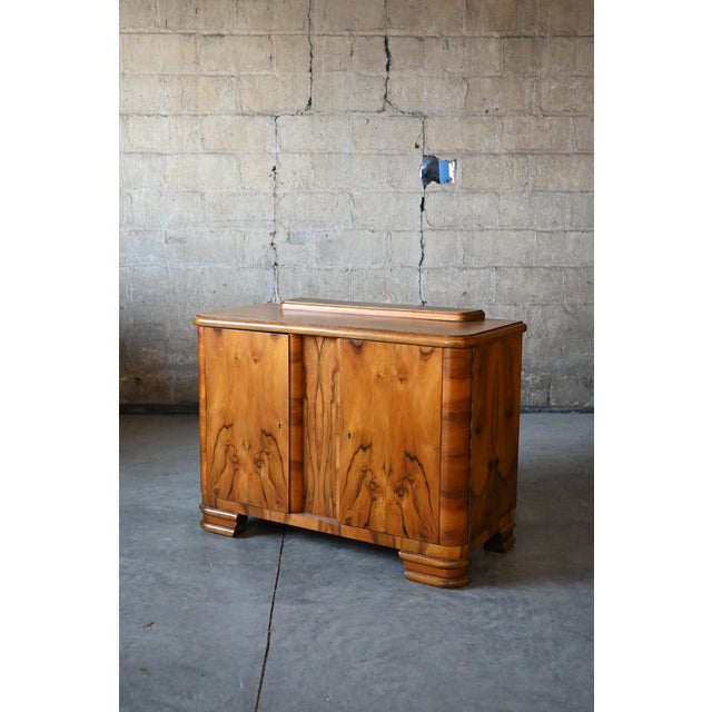 Mid 20th Century Art Deco Petite Burlwood Buffet For Sale In New York - Image 6 of 10