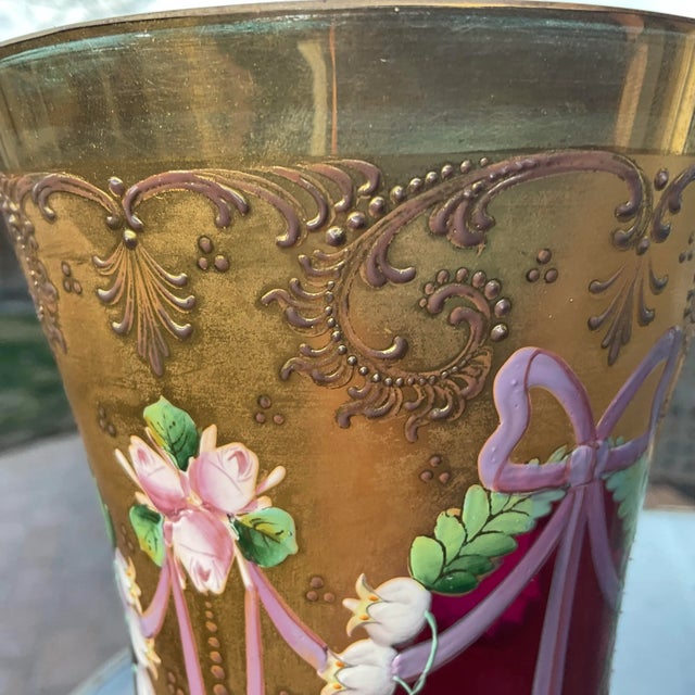 Large 1910s Bohemian Art Nouveau Vase For Sale - Image 4 of 11