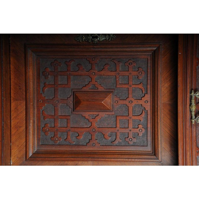 Historicism Walnut Cabinet, 1870s For Sale - Image 6 of 18