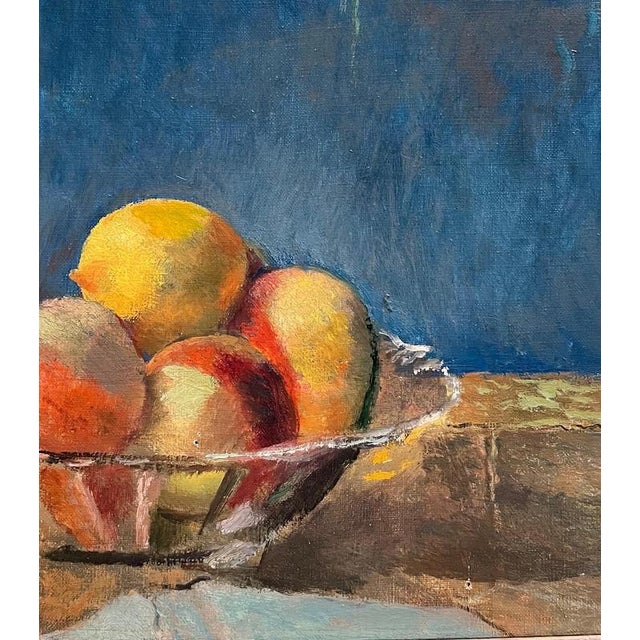 Modern Fernand Blondin, Flowers and Fruits, Oil on Canvas For Sale - Image 3 of 12