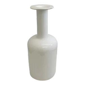 Vintage 1960s Danish Holmegaard White Gul Vase