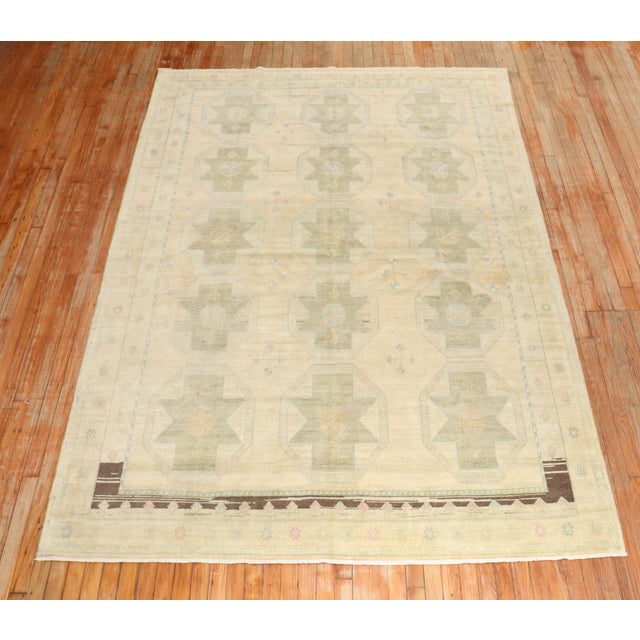 Modern Vintage Zabihi Collection Turkish Anatolian Rug - 6'5" x 9'8" For Sale - Image 3 of 9