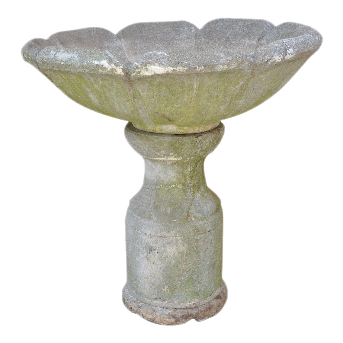 27" Vintage Henri Studio Palatine II Concrete Cement Garden Bird Bath Fountain Chairish